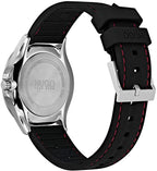 Hugo Men's #Jump Quartz Stainless Steel and Rubber Strap Casual Watch