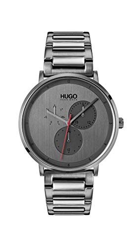Hugo Men's #Guide - Ultra Slim Quartz Grey IP and Grey IP Bracelet Casual Watch