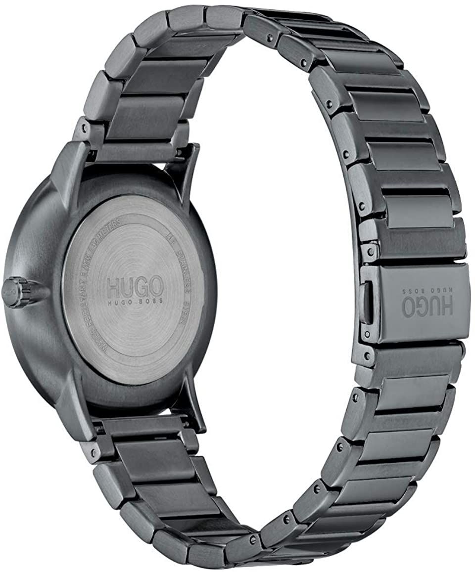 Hugo Men's #Guide - Ultra Slim Quartz Grey IP and Grey IP Bracelet Casual Watch