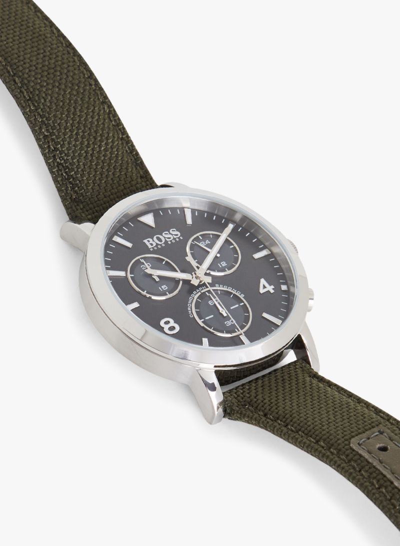 Hugo Boss Mens Chronograph Quartz Watch with Nylon Strap 1513692