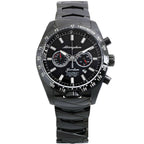 Abingdon Women Jordan Boulevard Black Tachy Racing Watch with Black Steel Band