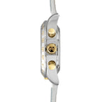 Abingdon Women Jordan Champagne Tachy Racing Watch with Camel Leather Strap
