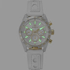 Abingdon Women Jordan Champagne Tachy Racing Watch with Camel Leather Strap